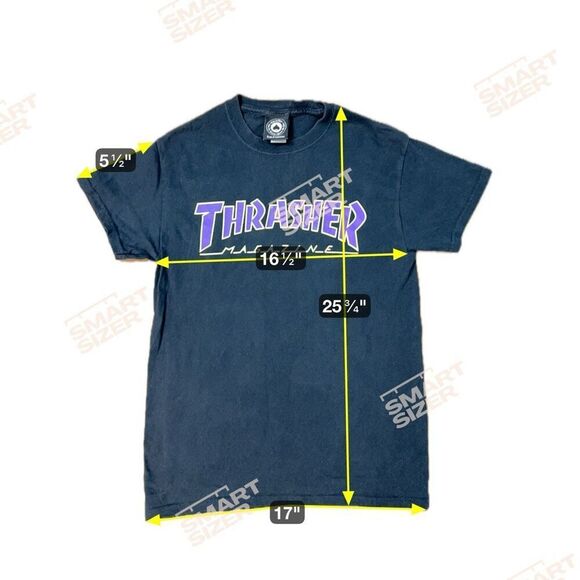 Thrasher Magazine Black Graphic Tee Men’s Size Small Vintage - Picture 7 of 7